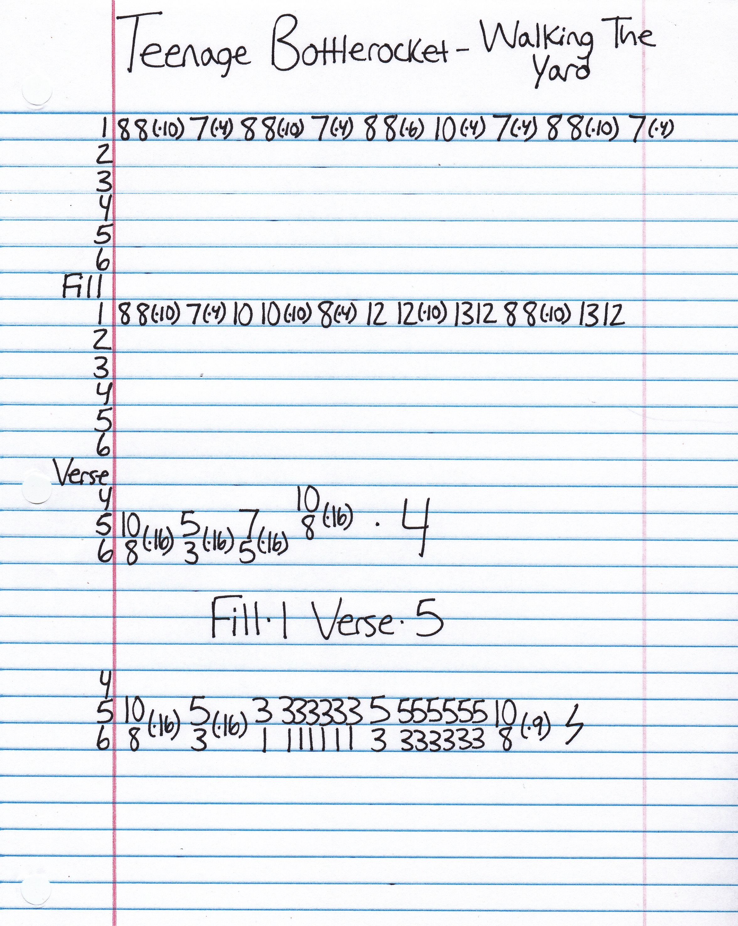 High quality guitar tab for Walking The Yard by Teenage Bottlerocket off of the album Goin' Back To Wyo. ***Complete and accurate guitar tab!***